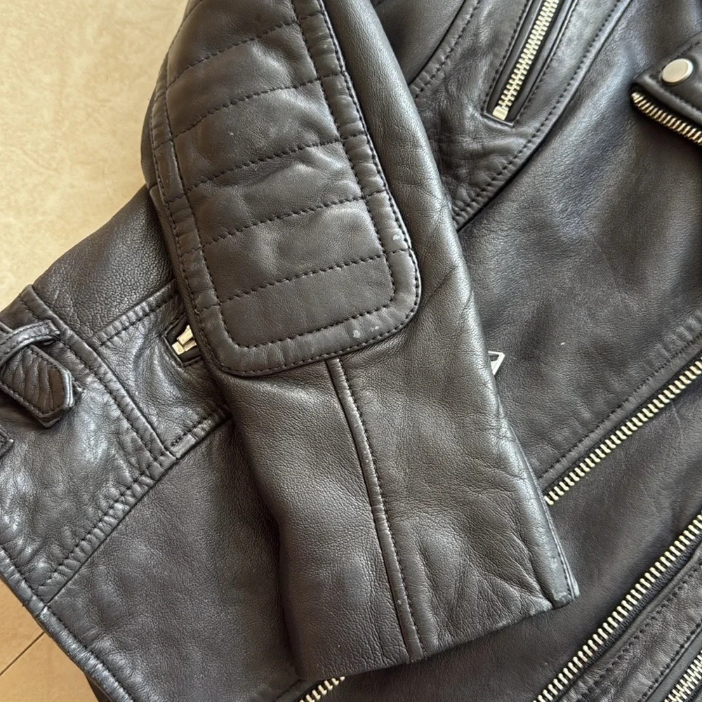 All Saints black biker jacket size 00 - Picture 14 of 14